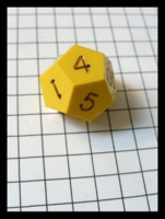 Dice : Dice - 12D - Percision Yellow With Gold Numerals